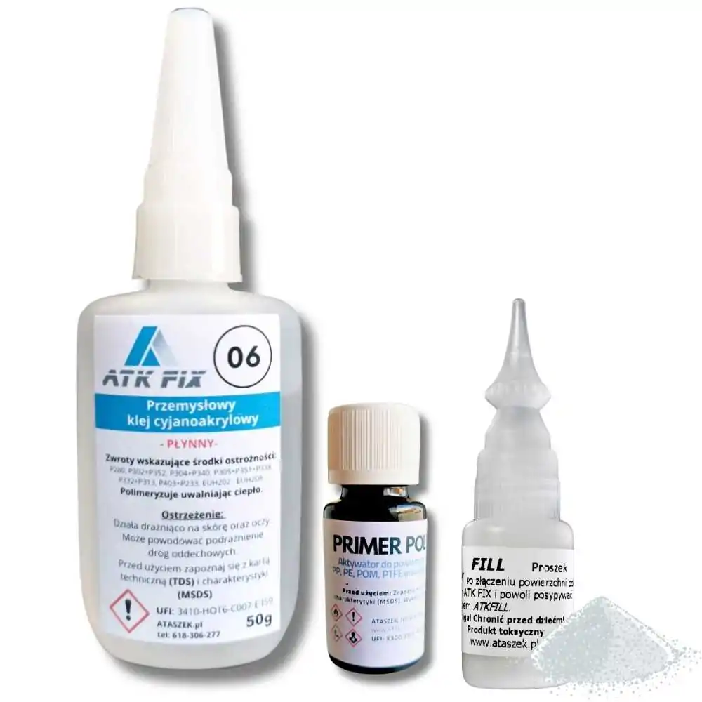 Klej cyjanoakrylowy do plastiku